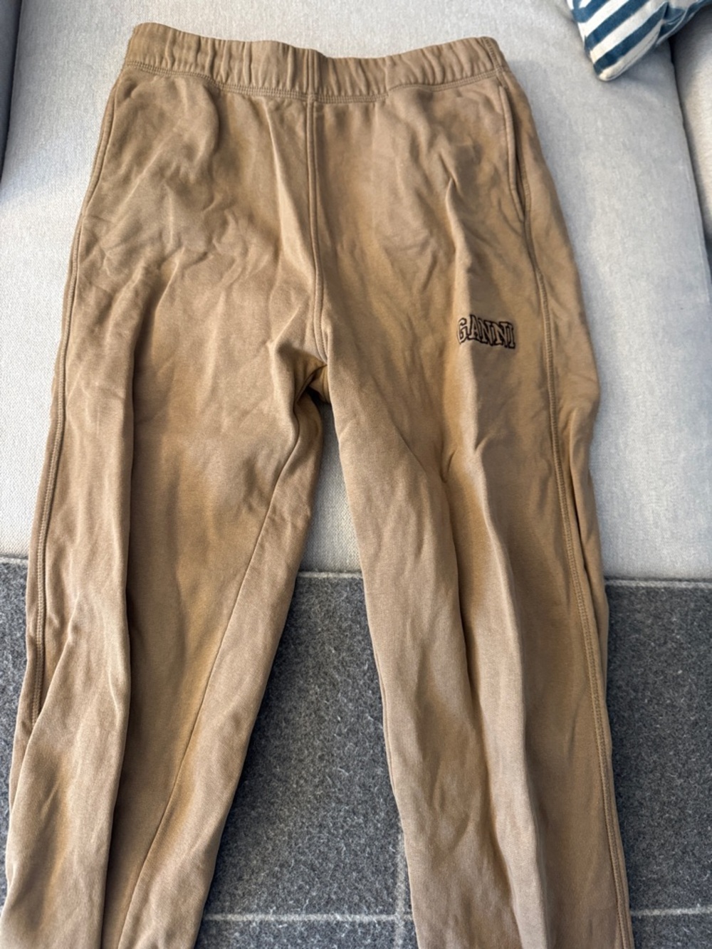 Ganni Tan Boyfriend Jeans